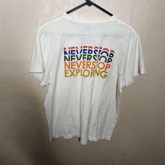 The North Face T-Shirt Men's Medium White 100% Cotton Crew Neck Short Sleeve - Picture 3 of 6